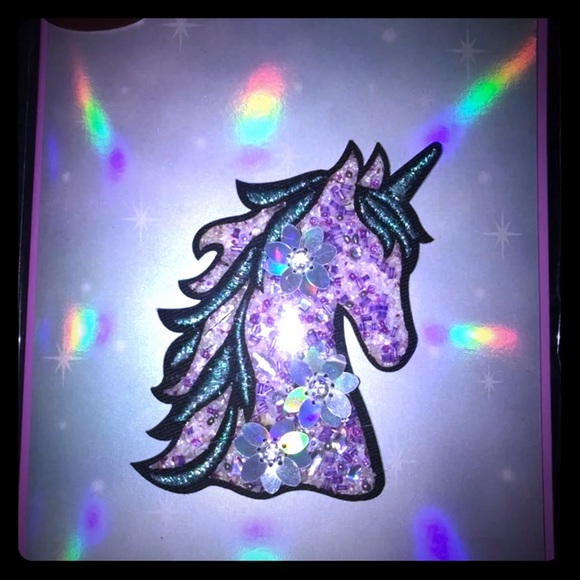 NEW GORGEOUS Papyrus Unicorn Patch Birthday Card!! - Picture 1 of 3